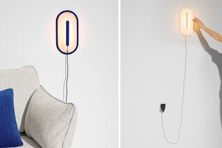 Led's Strip in 2 colors on the wall