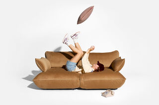 Man on Sumo Sofa Velvet