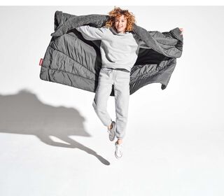 Woman wearing Hotspot Blanket