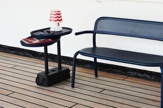 Brock Table and Brick's Buddy on a deck