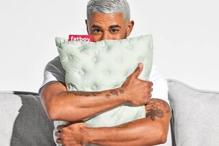 woman with Hotspot Pillow