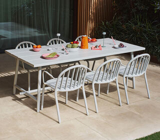 Fred's Table with Fred's chairs outside