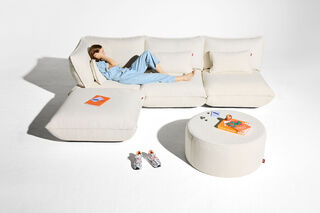 Sumo Hocker Boucle Recycled Creme