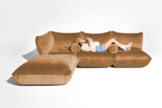 Sumo Corner Seat Velvet Recycled Almond