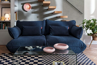 Sumo Corner Seat Left Cord Recycled Deep Blue