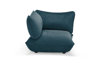 Sumo Corner Seat Velvet Recycled Petrol