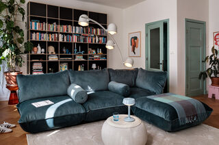 Sumo Corner Sofa Velvet Recycled Petrol