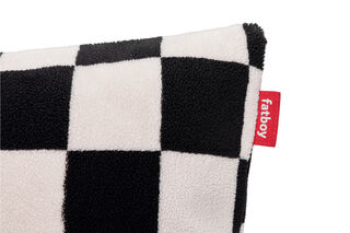 Square Pillow Teddy Chess Almond Creme