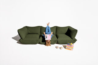 Sumo Corner Seat Boucle Recycled Leaf Green