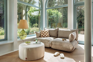 Square Pillow Teddy Chess Almond Creme