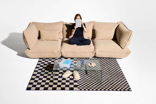 Sumo Loveseat Cord Recycled Beige