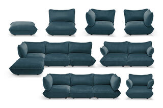 Sumo Corner Seat Velvet Recycled Petrol